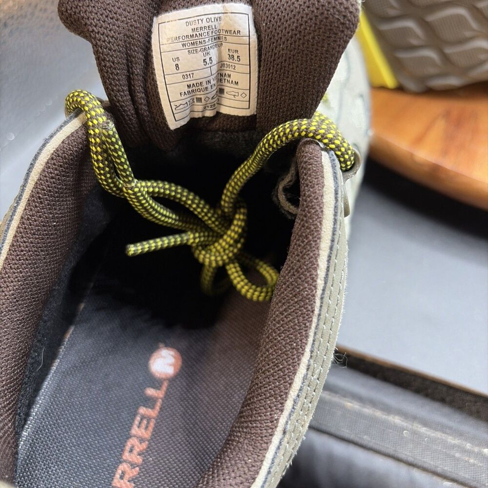 Merrell Siren Sport Q2 Mid Women's Size 8 Hiking Boots Dusty Olive Waterproof - Picture 8 of 8